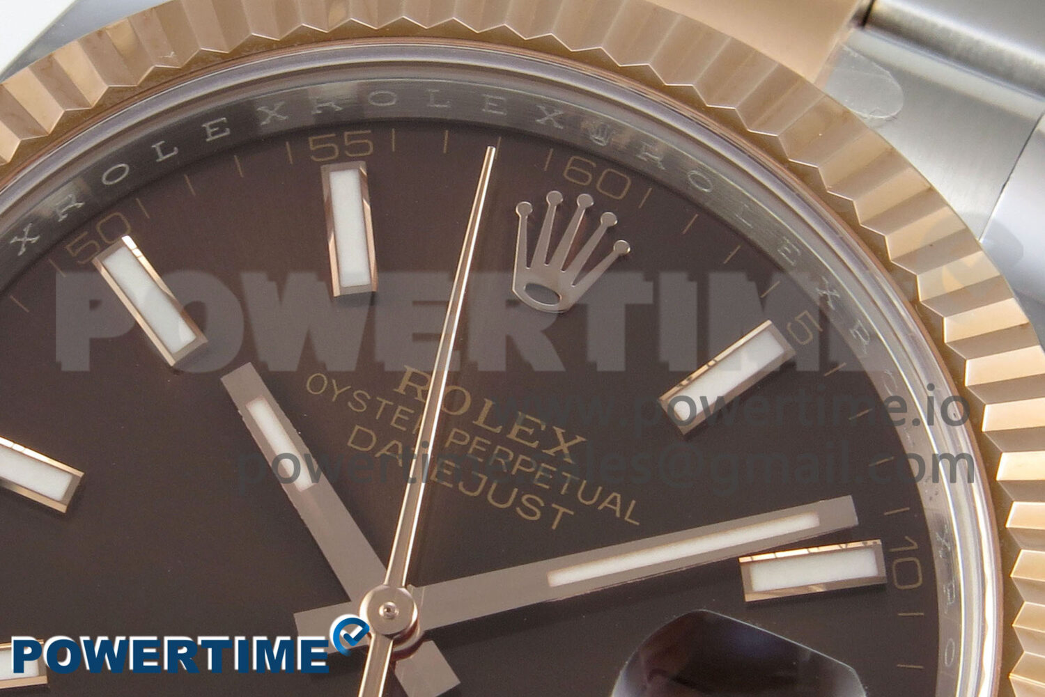 DateJust 41 126331 SS/RG ARF 1:1 Best Edition Brown Stick Dial on Oyster Bracelet SH3235 (Weighted) - Image 4