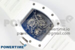 RM055 White Ceramic ZF 1:1 Best Edition on Rubber Strap RMUL2 Super Clone V3 - Image 8