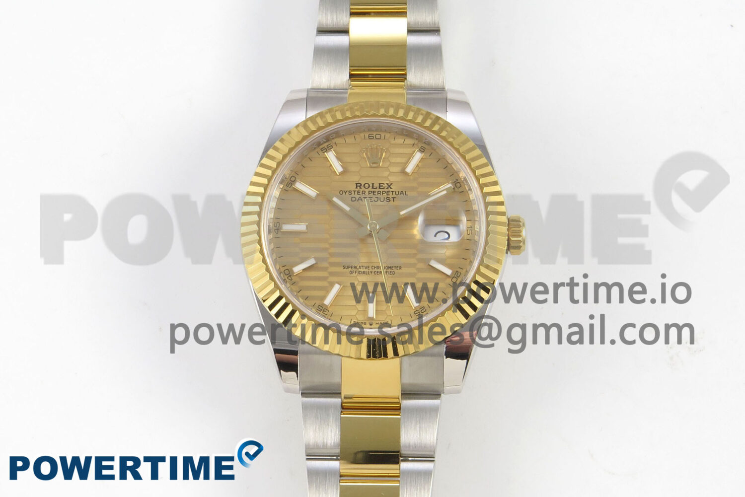DateJust 41 126333 SS/YG ARF 1:1 Best Edition YG Texture Stick Dial on Oyster Bracelet SH3235 (Weighted) - Image 1