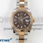 DateJust 41 126331 SS/RG ARF 1:1 Best Edition Brown Stick Dial on Oyster Bracelet SH3235 (Weighted)