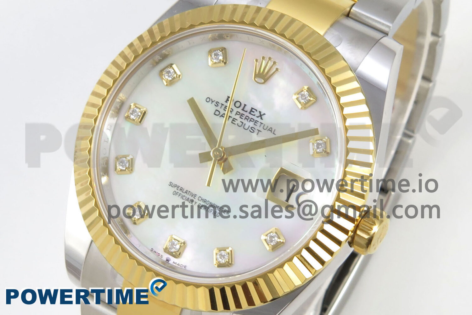 DateJust 41 126333 SS/YG ARF 1:1 Best Edition White MOP Diamonds Dial on Oyster Bracelet SH3235 (Weighted) - Image 3