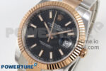 DateJust 41 126331 SS/RG ARF 1:1 Best Edition Black Stick Dial on Oyster Bracelet SH3235 (Weighted) - Image 3