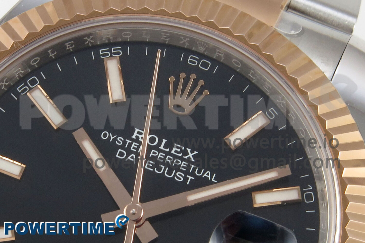 DateJust 41 126331 SS/RG ARF 1:1 Best Edition Black Stick Dial on Oyster Bracelet SH3235 (Weighted) - Image 4