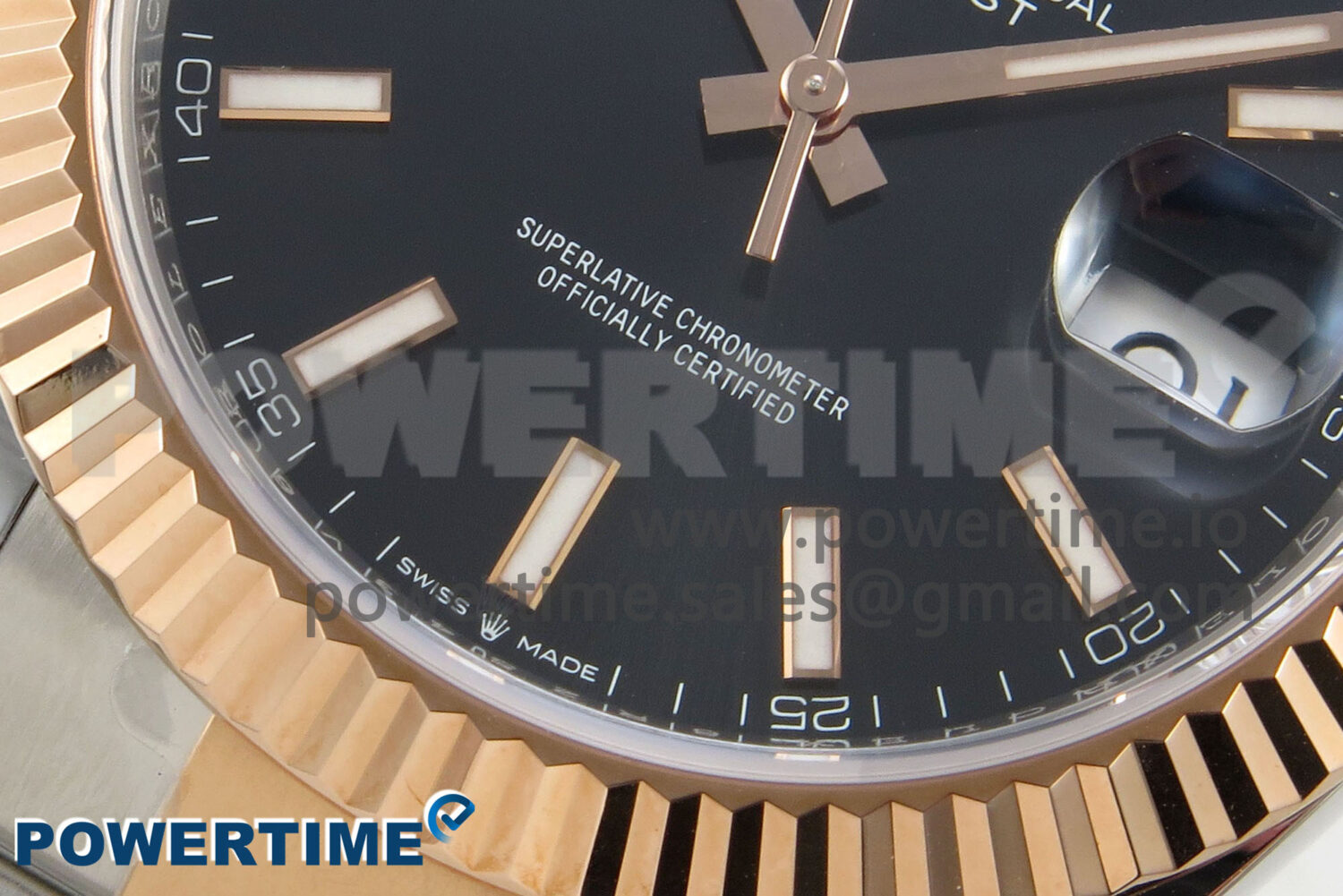 DateJust 41 126331 SS/RG ARF 1:1 Best Edition Black Stick Dial on Oyster Bracelet SH3235 (Weighted) - Image 5