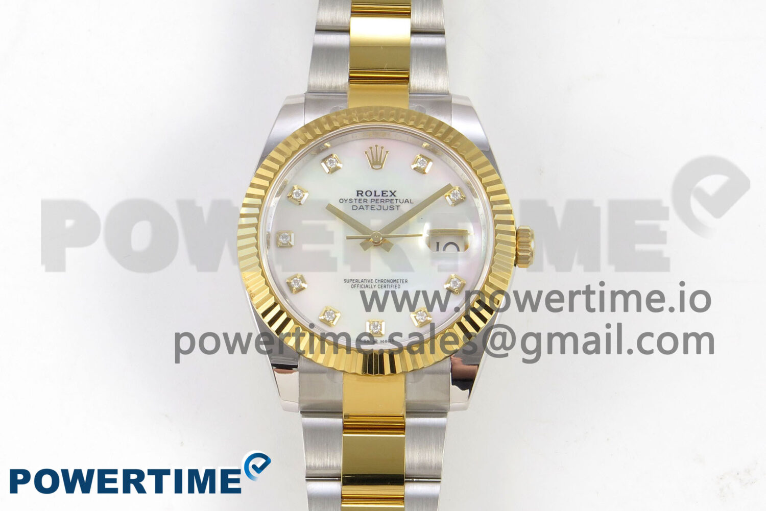 DateJust 41 126333 SS/YG ARF 1:1 Best Edition White MOP Diamonds Dial on Oyster Bracelet SH3235 (Weighted) - Image 1
