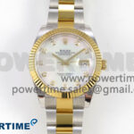 DateJust 41 126333 SS/YG ARF 1:1 Best Edition White MOP Diamonds Dial on Oyster Bracelet SH3235 (Weighted)