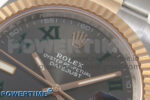 Size	41mm x 12mm Movement	Asian ShangHai Super Clone 3235 Automatic Movement at 28800 vph, VR3235 Functions	Hours, minutes, seconds and date display Case	Solid 904L stainless steel case Crystal	Scratch-proof sapphire crystal with AR coating Dial	Black dial Bezel	Weighted 18k rose gold wrapped fluted stainless steel bezel Strap	Solid stainless steel bracelet with 18k rose gold plated middle links Clasp	Deployant clasp Water resistance	>50 Meters - Image 4
