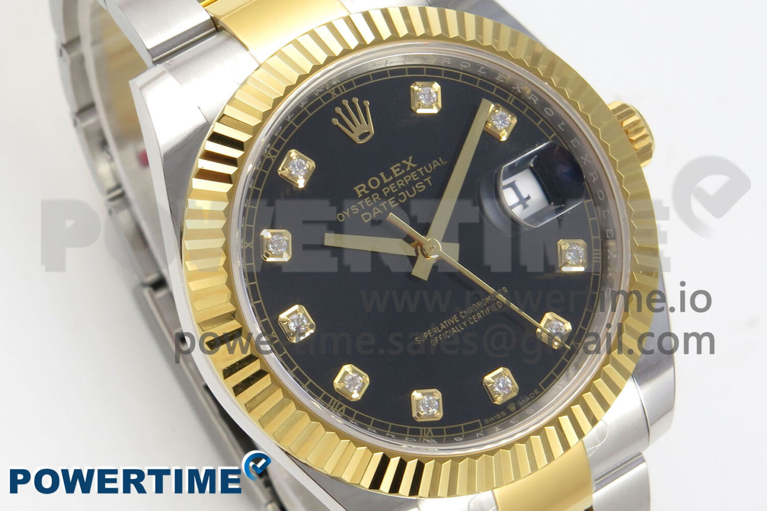 DateJust 41 126333 SS/YG ARF 1:1 Best Edition Black Diamonds Dial on Oyster Bracelet SH3235 (Weighted) - Image 2