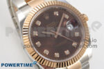 DateJust 41 126331 SS/RG ARF 1:1 Best Edition Brown Diamonds Dial on Oyster Bracelet SH3235 (Weighted) - Image 2