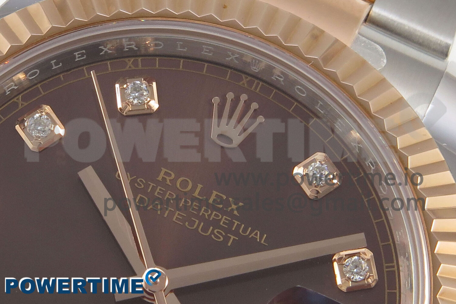 DateJust 41 126331 SS/RG ARF 1:1 Best Edition Brown Diamonds Dial on Oyster Bracelet SH3235 (Weighted) - Image 4