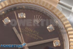 DateJust 41 126331 SS/RG ARF 1:1 Best Edition Brown Diamonds Dial on Oyster Bracelet SH3235 (Weighted) - Image 4