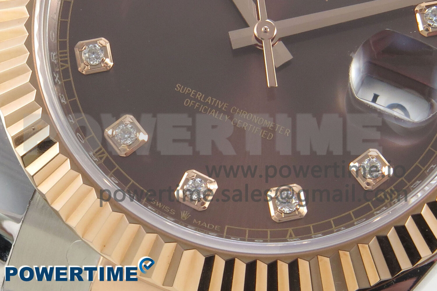 DateJust 41 126331 SS/RG ARF 1:1 Best Edition Brown Diamonds Dial on Oyster Bracelet SH3235 (Weighted) - Image 5