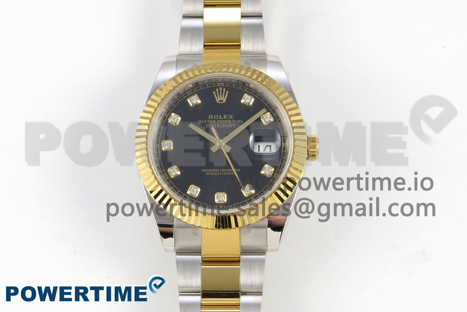 DateJust 41 126333 SS/YG ARF 1:1 Best Edition Black Diamonds Dial on Oyster Bracelet SH3235 (Weighted) - Image 1