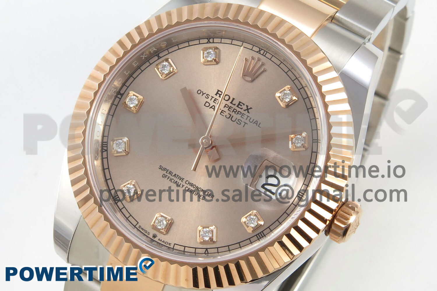 DateJust 41 126331 SS/RG ARF 1:1 Best Edition RG Diamonds Dial on Oyster Bracelet SH3235 (Weighted) - Image 3