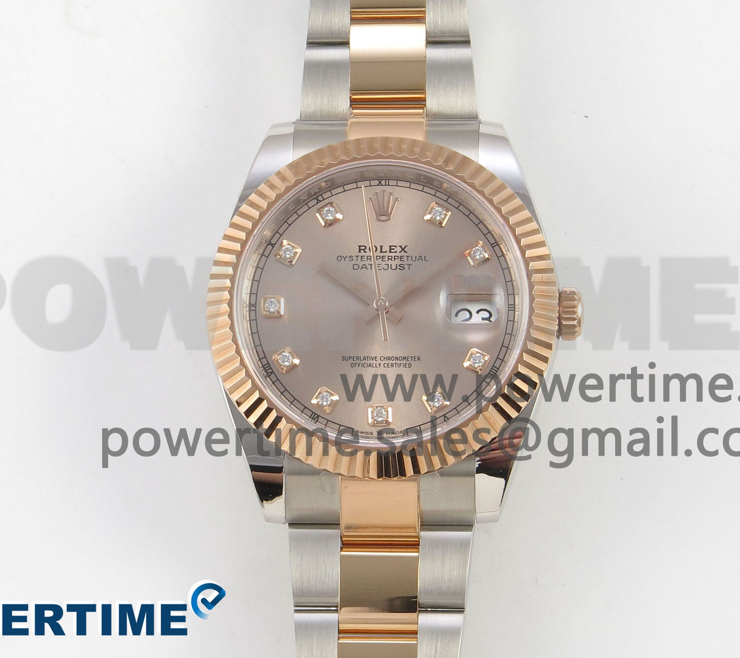 DateJust 41 126331 SS/RG ARF 1:1 Best Edition RG Diamonds Dial on Oyster Bracelet SH3235 (Weighted)