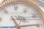 DateJust 41 126331 SS/RG ARF 1:1 Best Edition White MOP Diamonds Dial on Oyster Bracelet SH3235 (Weighted) - Image 4
