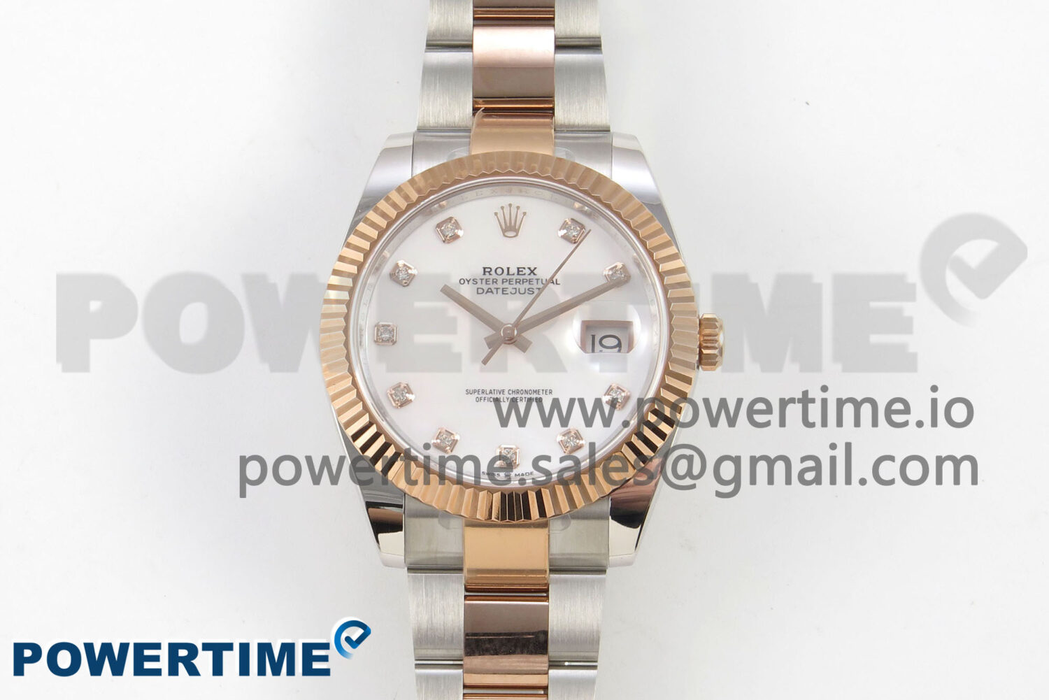 DateJust 41 126331 SS/RG ARF 1:1 Best Edition White MOP Diamonds Dial on Oyster Bracelet SH3235 (Weighted) - Image 1