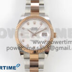 DateJust 41 126331 SS/RG ARF 1:1 Best Edition White MOP Diamonds Dial on Oyster Bracelet SH3235 (Weighted)