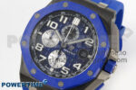 Royal Oak Offshore 44mm Black/Blue Ceramic APJF 1:1 Best Edition Blue Dial on Blue Rubber Strap A3126 - Image 2