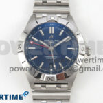 Breitling BLSF Chronomat Automatic 1:1 Best Edition GMT 40mm Blue Dial On SS Bracelet A2836