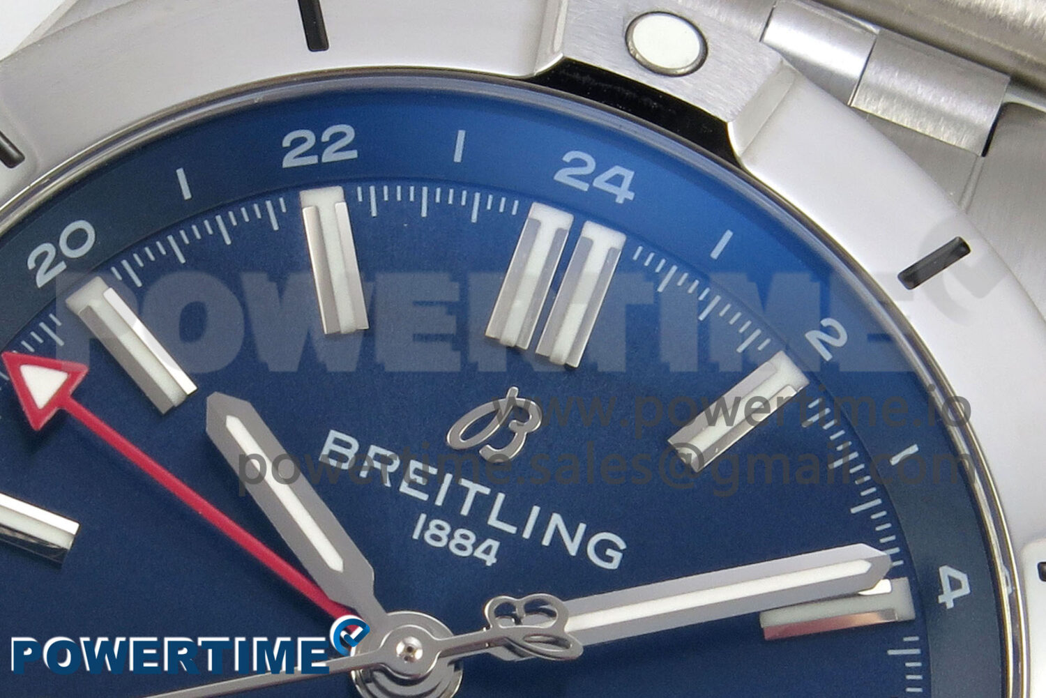 Breitling BLSF Chronomat Automatic 1:1 Best Edition GMT 40mm Blue Dial On SS Bracelet A2836 - Image 4