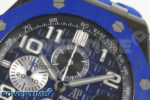 Royal Oak Offshore 44mm Black/Blue Ceramic APJF 1:1 Best Edition Blue Dial on Blue Rubber Strap A3126 - Image 4