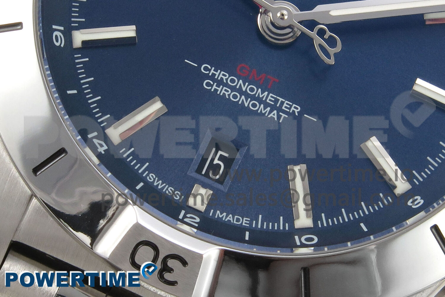 Breitling BLSF Chronomat Automatic 1:1 Best Edition GMT 40mm Blue Dial On SS Bracelet A2836 - Image 5