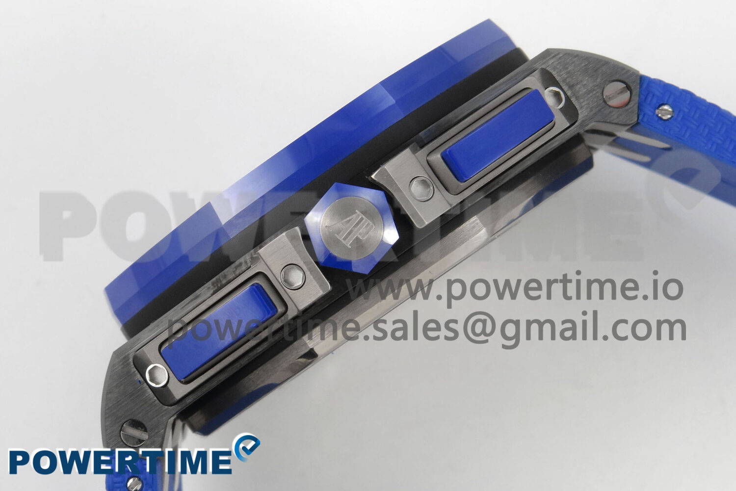 Royal Oak Offshore 44mm Black/Blue Ceramic APJF 1:1 Best Edition Blue Dial on Blue Rubber Strap A3126 - Image 6