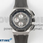 Royal Oak Offshore 44mm SS APPF Best Edition Gray/White Dial Ceramic Bezel on Gray Rubber Strap SA3126