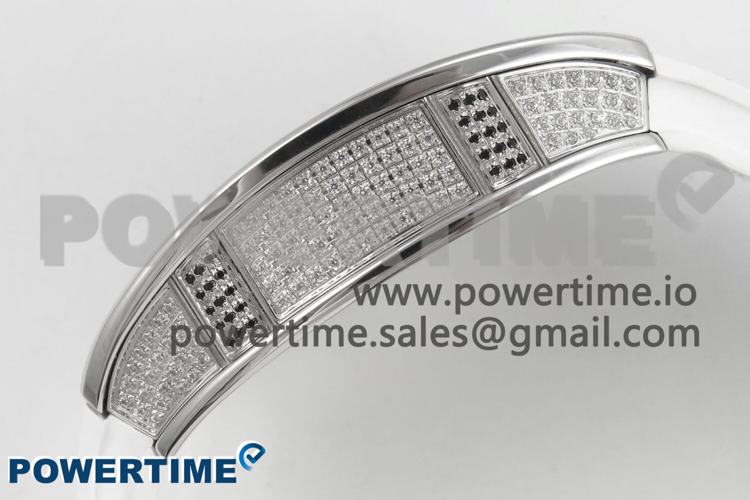 RM07 Ladies Full Diamonds SS ZF 1:1 Best Edition White MOP Dial on White Rubber Strap CRMA2 Clone - Image 7