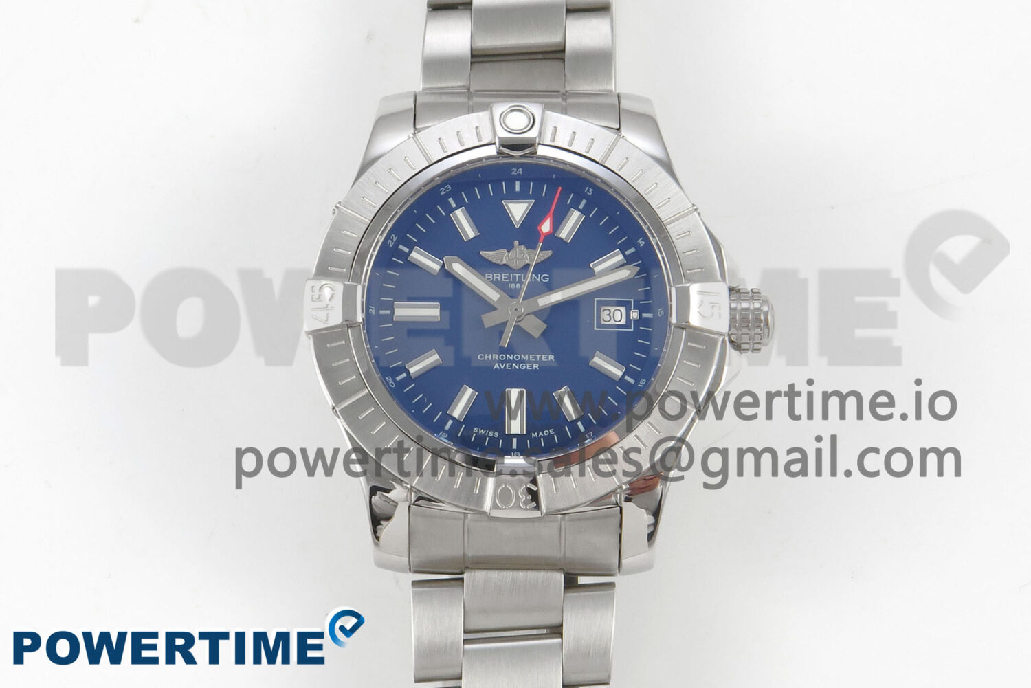 Avenger 43mm SS TF 1:1 Best Edition Blue Dial on SS Bracelet A2824 V2 - Image 1