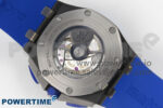 Royal Oak Offshore 44mm Black/Blue Ceramic APJF 1:1 Best Edition Blue Dial on Blue Rubber Strap A3126 - Image 8
