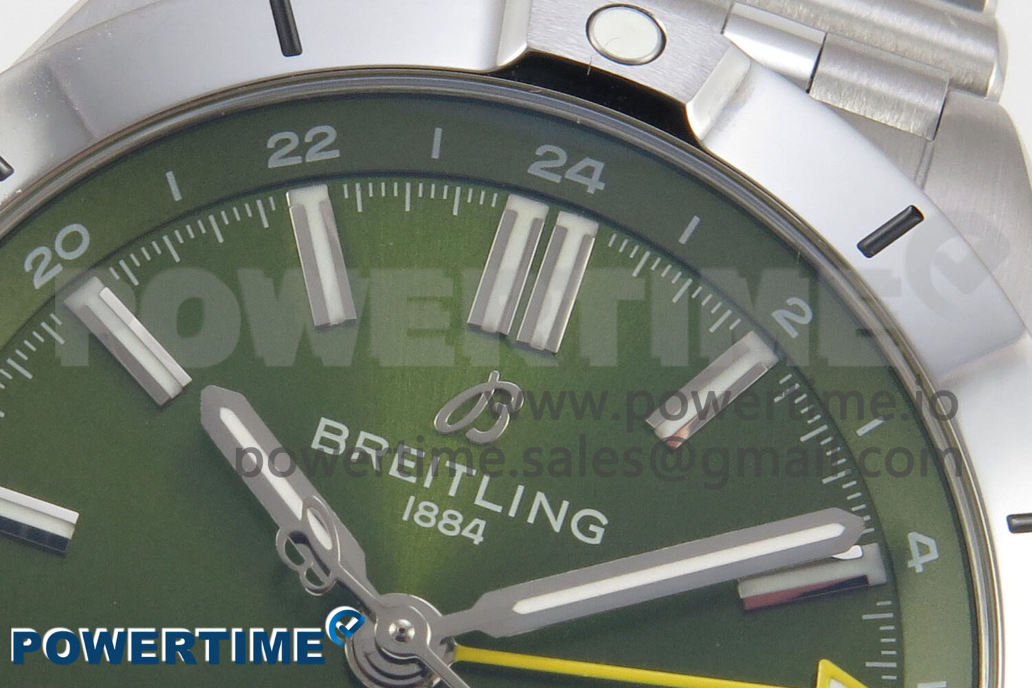Breitling BLSF Chronomat Automatic 1:1 Best Edition GMT 40mm Green Dial On SS Bracelet A2836 - Image 4