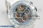 Daytona Aet Remould Transparent SONIC Best Edition Skeleton Dial on White Rubber Strap SA4130 - Image 3