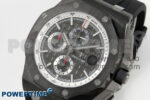Royal Oak Offshore 44mm Black Ceramic APJF 1:1 Best Edition Gray Dial on Black Rubber Strap A3126 - Image 2
