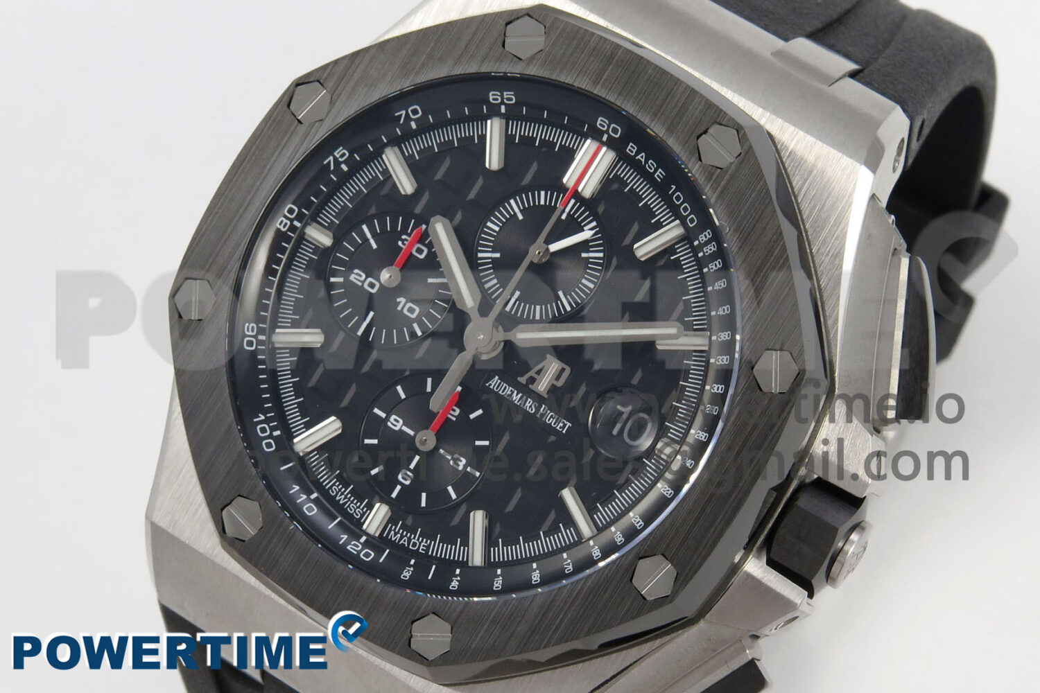 Royal Oak Offshore 44mm SS APPF Best Edition Black Dial Ceramic Bezel on Black Rubber Strap SA3126 - Image 2