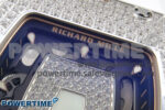RM07 Ladies Full Diamonds SS ZF 1:1 Best Edition White MOP Dial on White Rubber Strap CRMA2 Clone - Image 4