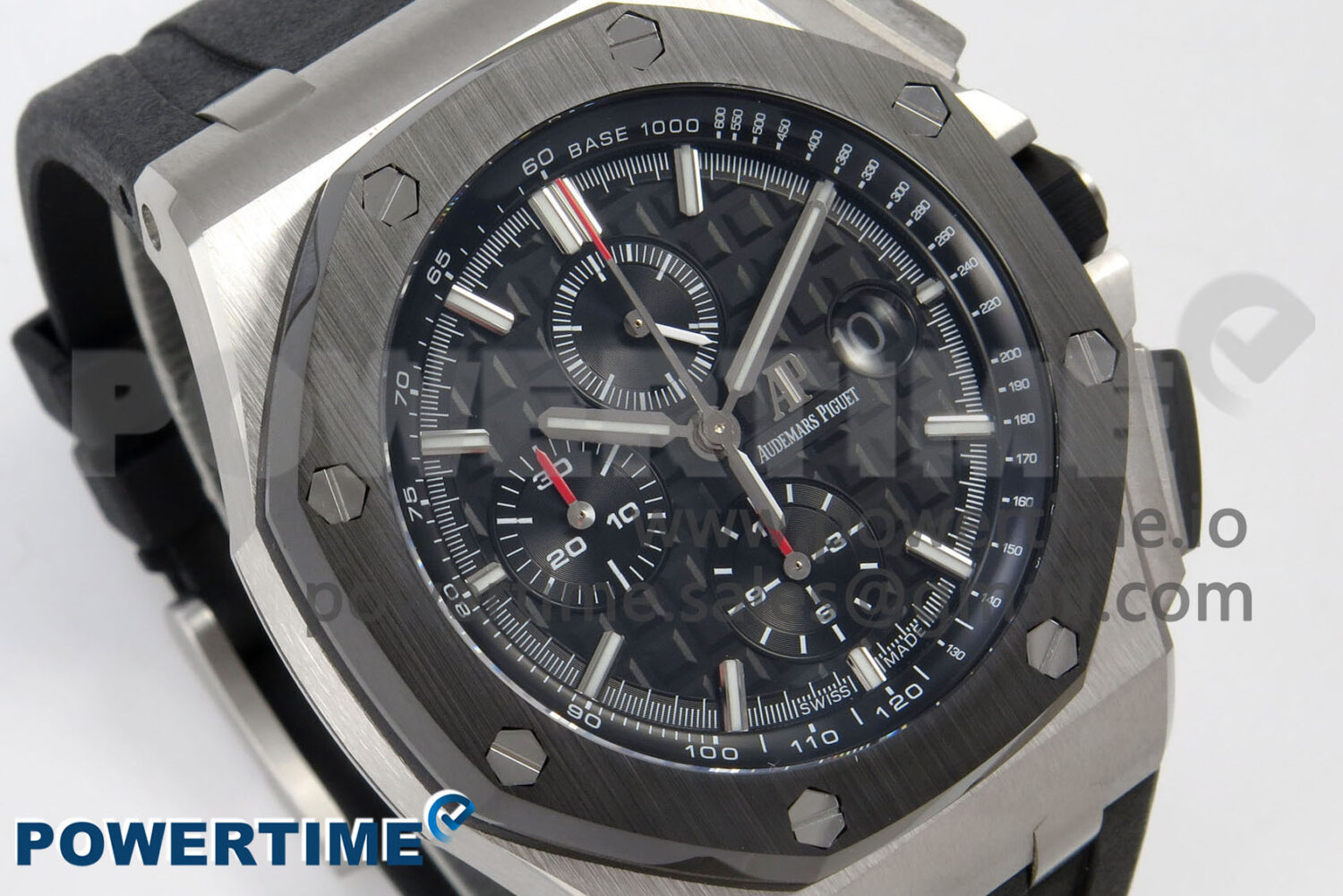 Royal Oak Offshore 44mm SS APPF Best Edition Black Dial Ceramic Bezel on Black Rubber Strap SA3126 - Image 3
