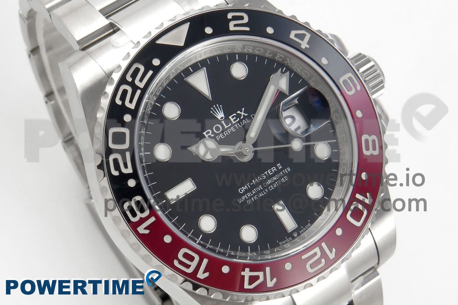 GMT-Master II Black/Red Ceramic 904L ARF 1:1 Best Edition Black Dial on Oyster Bracelet SH3285 CHS - Image 2