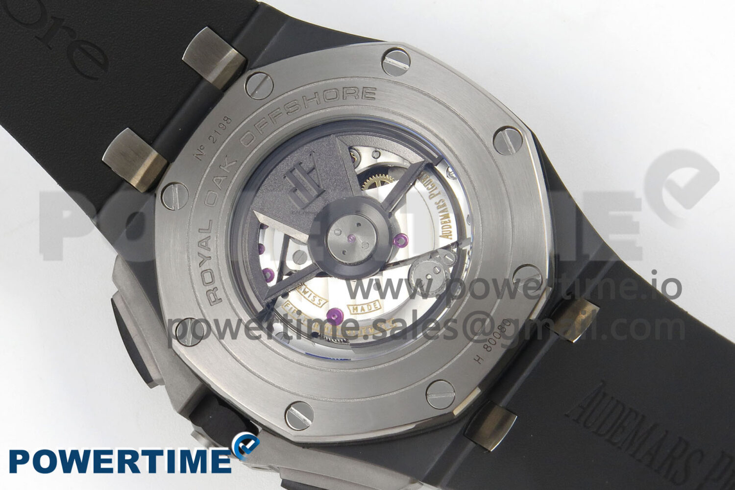 Royal Oak Offshore 44mm Black Ceramic APJF 1:1 Best Edition Gray Dial on Black Rubber Strap A3126 - Image 8