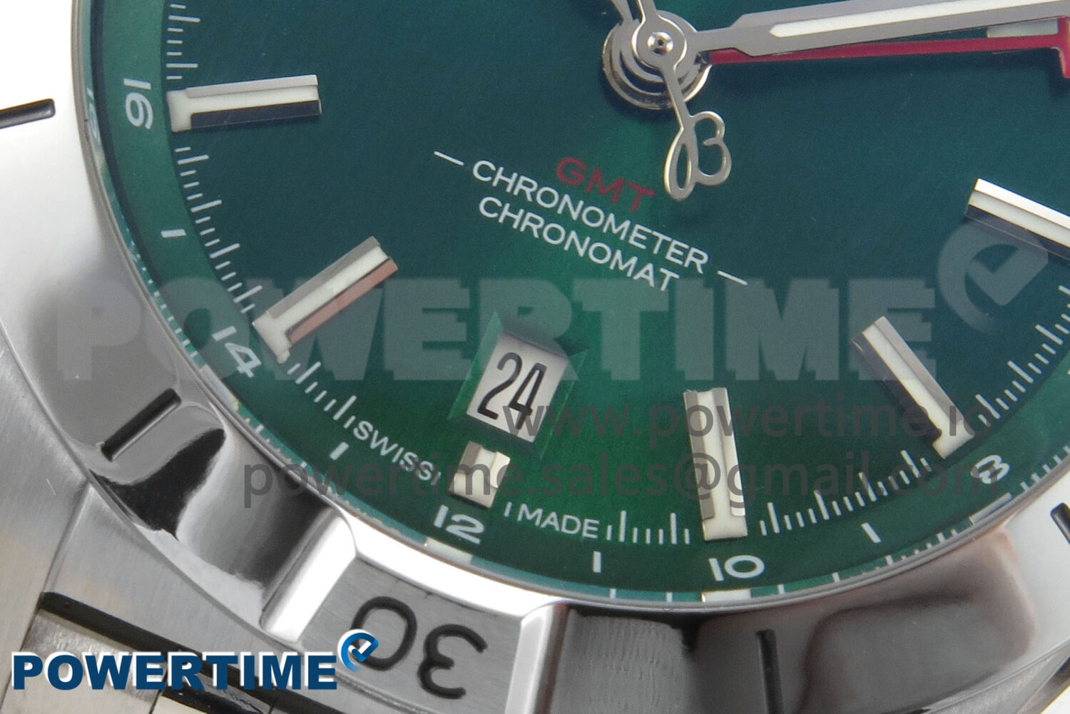 Breitling BLSF Chronomat Automatic 1:1 Best Edition GMT 40mm Green Dial On SS Bracelet A2836 - Image 5