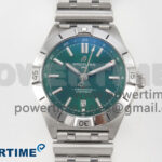 Breitling BLSF Chronomat Automatic 1:1 Best Edition GMT 40mm Green Dial On SS Bracelet A2836