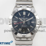 Breitling BLSF Chronomat Automatic 1:1 Best Edition GMT 40mm Black Dial On SS Bracelet A2836