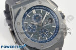 Royal Oak Offshore 44mm Titanium APJF 1:1 Best Edition Blue Dial on Gray Rubber Strap A3126 - Image 3