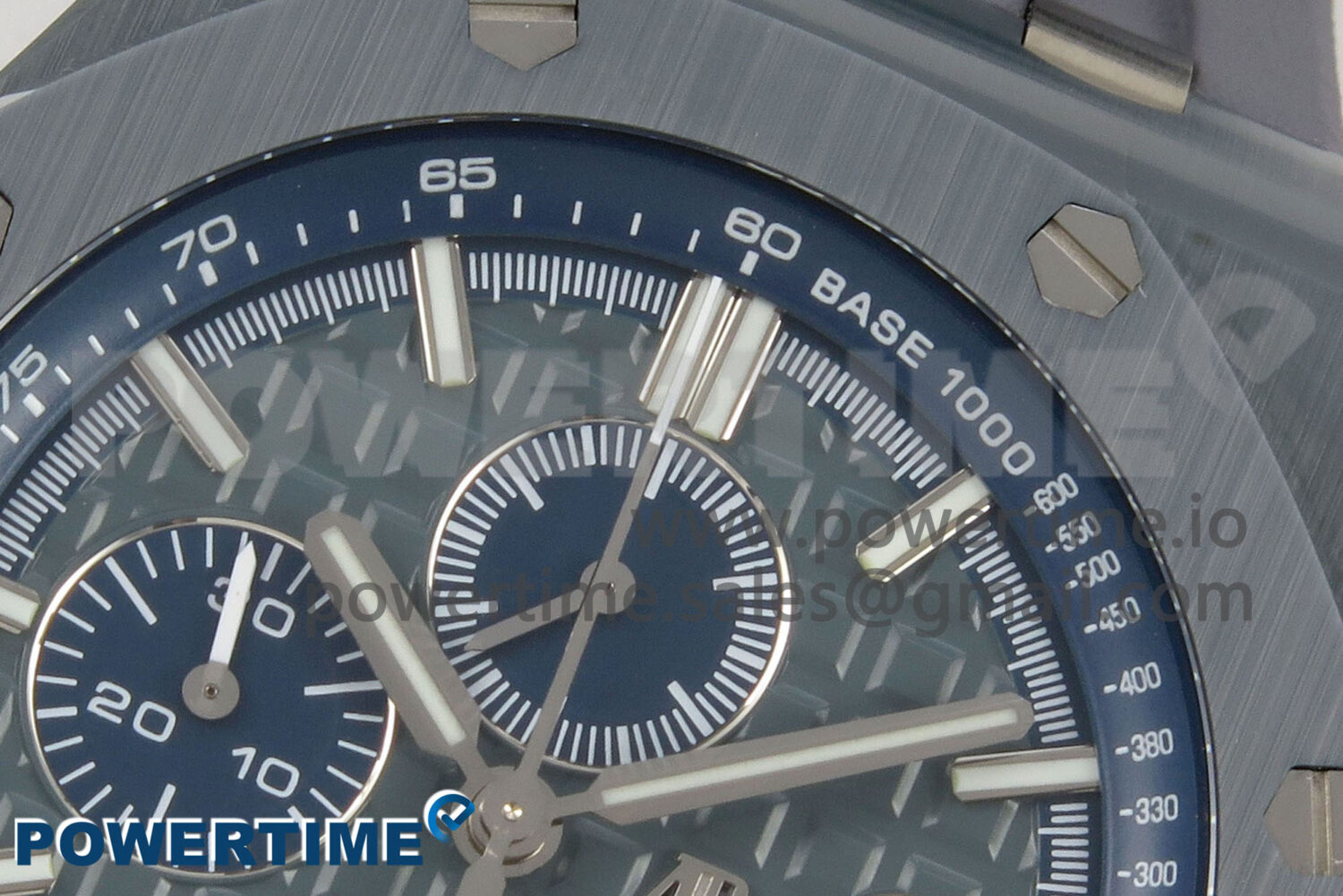 Royal Oak Offshore 44mm Titanium APJF 1:1 Best Edition Blue Dial on Gray Rubber Strap A3126 - Image 4