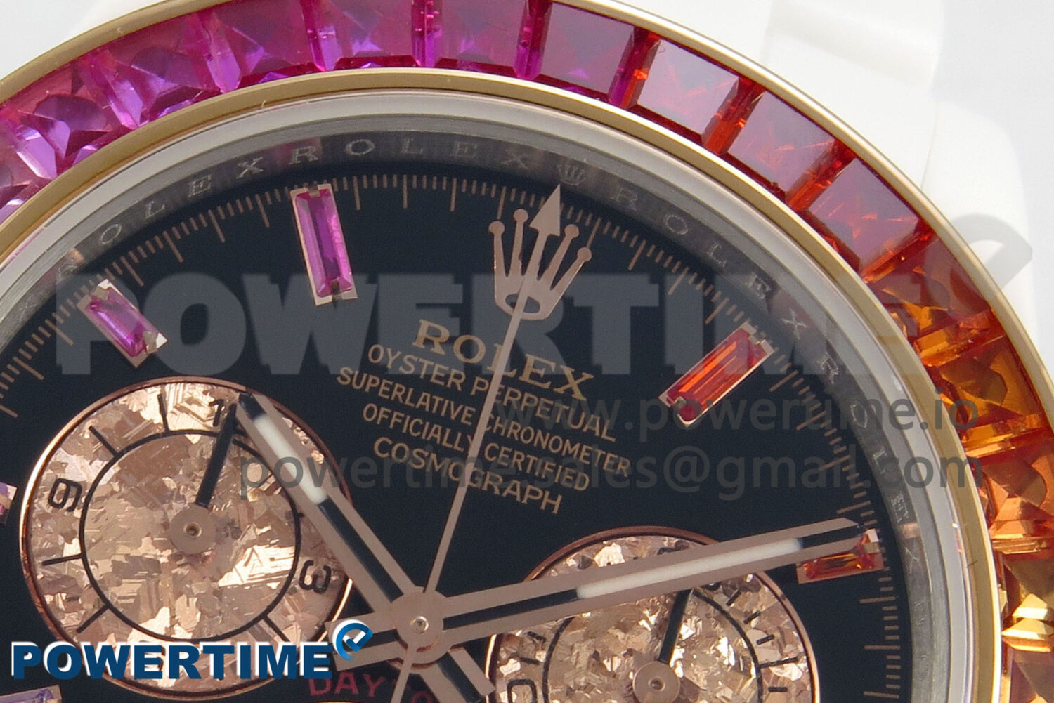 Daytona White Ceramic Case and Bracelet Black Rainbow Dial Rainbow Bezel SONIC Best Edition SA4130 - Image 4