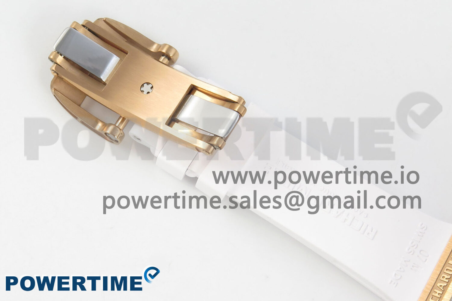 RM07 Ladies Full Diamonds RG ZF 1:1 Best Edition White MOP Dial on White Rubber Strap CRMA2 Clone - Image 11