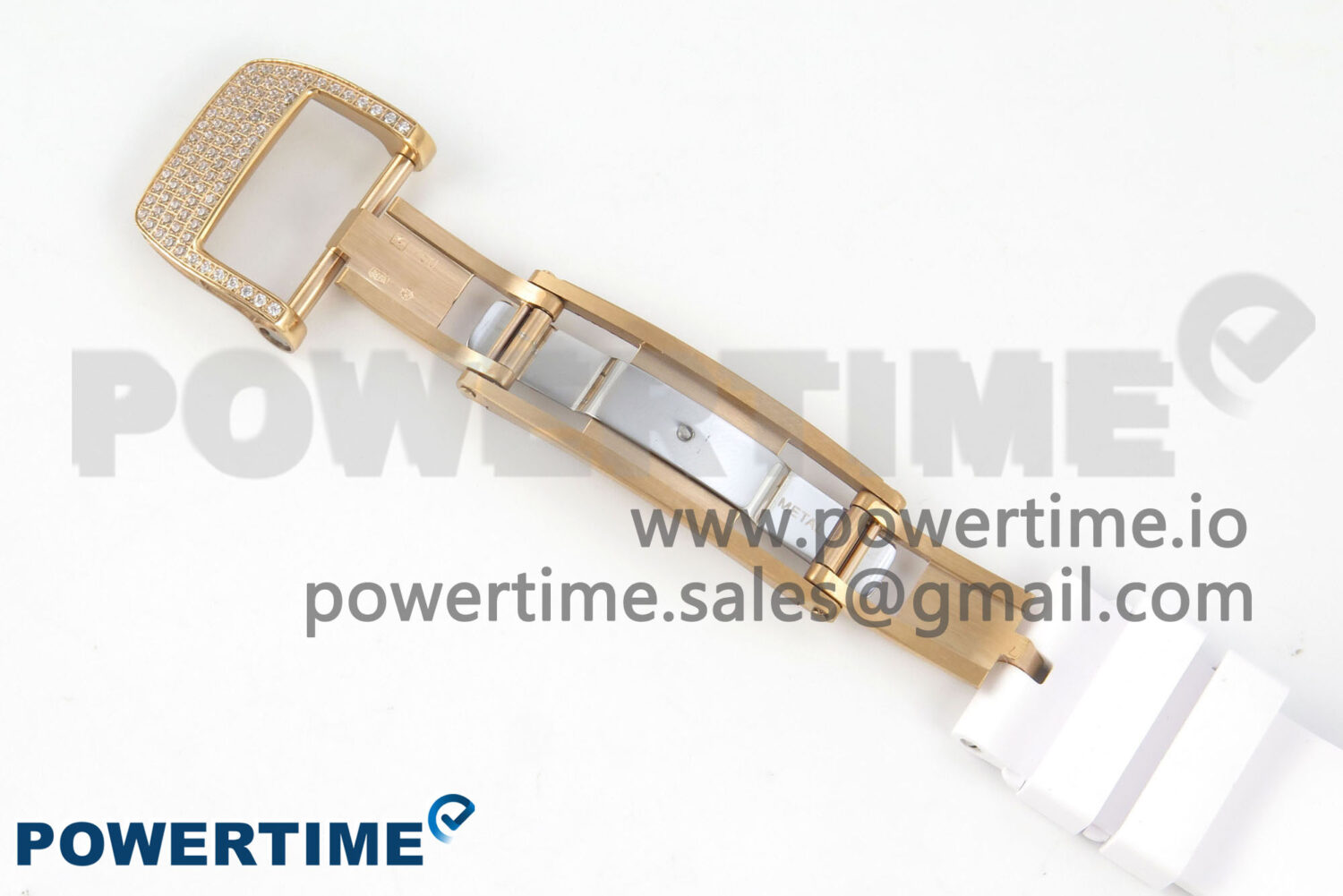 RM07 Ladies Full Diamonds RG ZF 1:1 Best Edition White MOP Dial on White Rubber Strap CRMA2 Clone - Image 12