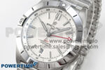 Breitling BLSF Chronomat Automatic 1:1 Best Edition GMT 40mm White Dial On SS Bracelet A2836 - Image 3