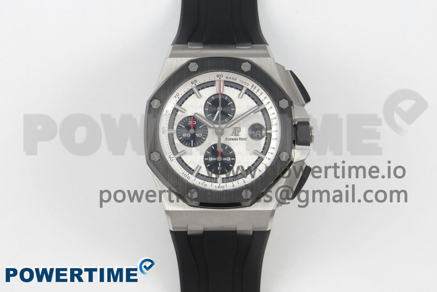 Royal Oak Offshore 44mm SS APPF Best Edition White Dial Ceramic Bezel on Black Rubber Strap SA3126 - Image 1